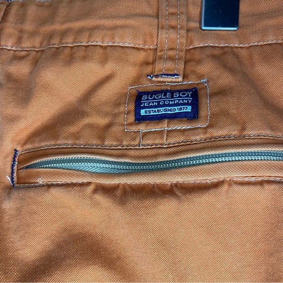 Vintage Cargo Shorts Bugle Boy Size 34 Burnt Orange Baggy 90s Skater Grunge Y2K - Picture 5 of 11
